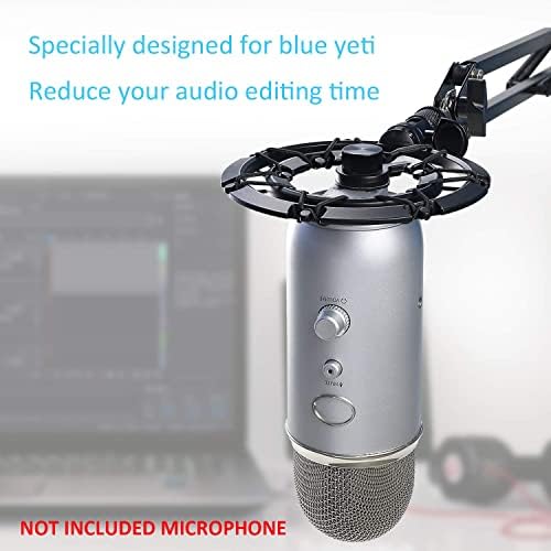 מיקרופון יטי כחול עם הרז הלם ו -2 סוגים שמחה קדמית משפרת את איכות ההקלטה התואמת ל- Blue Yeti, Blue Yeti Pro
