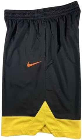 מכנסי כדורסל של אייקון של נייקי לגברים נייקי גודל שחור/צהוב בגודל XXL