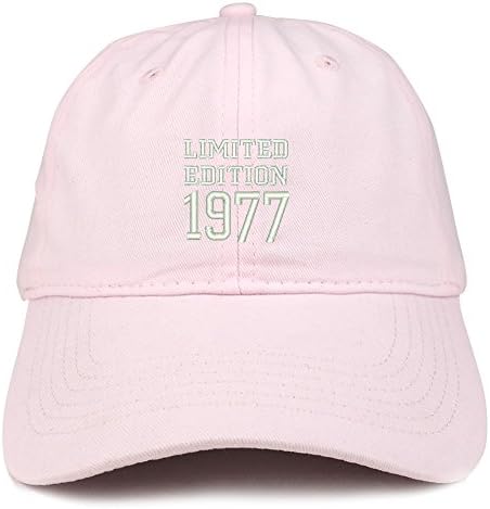 טרנדי הלבשה חנות מהדורה מוגבלת 1977 רקום מתנת יום הולדת מוברש כותנה כובע