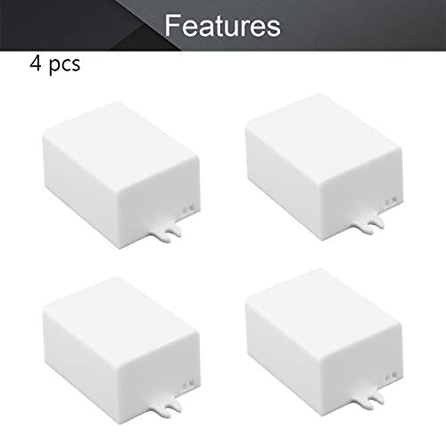 FIELECT 4PCS צומת ABS ABS מפלסטיק אבק עמיד בפני אבק אוניברסלי מארז עם אוזן 1.81 x 1.38 x 0.94