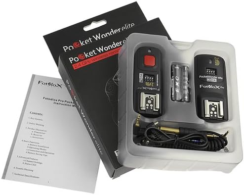 Fotodiox Pro PocketWonder Elite 4-in-1 W/TTL PASS-THRU, ערכת Starter Trigger Radio Wireless,