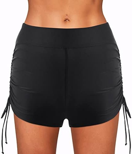 CFKLOPGG מכנסי שחייה שחורים לנשים בתוספת מכנסיים שחייה בגודל לנשים במותניים גבוהות בגד ים בגד ים