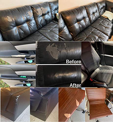 KJML DIY תיק תיקון עור קלטת לספות 2 ערכת חבילות 3x55 אינץ 'חידוד דבק עצמי חתוך לריהוט ספה ויניל מושבי מכונית