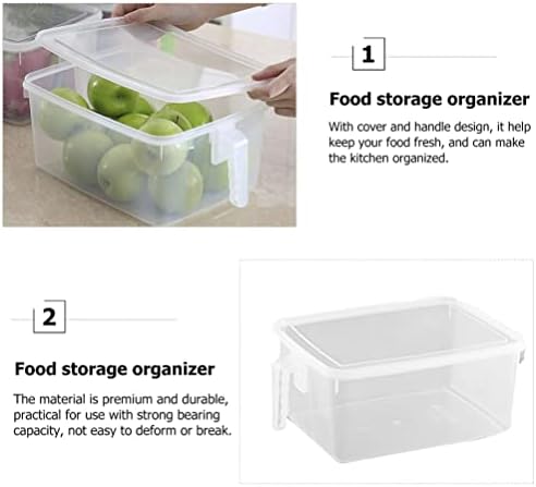 ירקות מיכל מקרר פלסטיק אחסון מכולות עם מכסים ידית גדול מקרר אחסון ארגונית עבור מטבח מזווה ארון