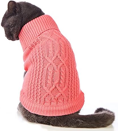 סוודר חתול של ג'נקון גולף גולף גולש גלי גזים סרוגים עם שרוולים חסרי שרוולים חמים תלבושות בגדי חתלתול
