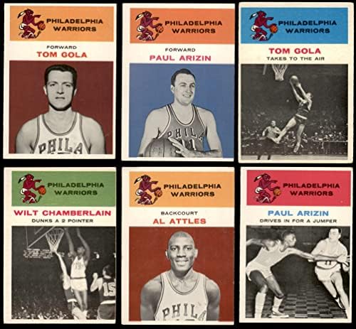 1961-62 Fleer Philadelphia Warriors צוות סט Wilt Wilt Chamberlain Philadelphia Warriors GD+ Warriors