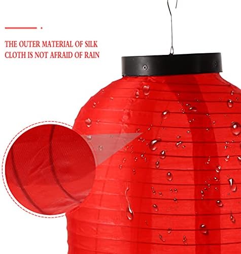 משי יפני פנסים תלויים אדומים מסורתיים אסייתית סינית יפנית בסגנון יפני מתקפל מנורה חגיגית מתקפלת