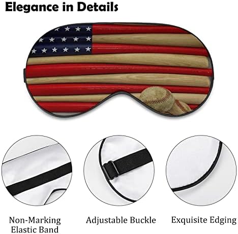 עטלף בייסבול דגל אמריקאי מסיכת עיניים שינה עין חמודה מכסה עיניים מכסה צלם לנשים מתנות גברים