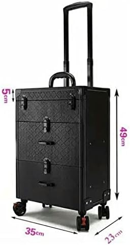 SXNBH קופסת איפור איפור אוניברסלי איפור איפור יופי יופי מזוודה מזוודה מתגלגלת תיק קוסמטי