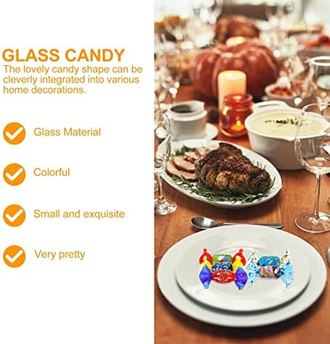 5 יחידות זכוכית סוכריות קישוטי בציר מוראנו סגנון זכוכית ממתקים סידורי שולחן לבית מסיבת חתונת קישוט מתנה