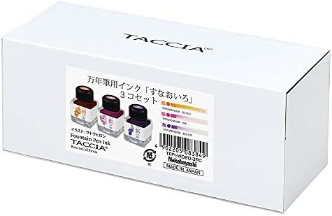 Nakabayashi Taccia tfpi-WD20-3PC דיו עט נובע, בקבוק מיני, 0.7 fl oz, 3 cos, אדום