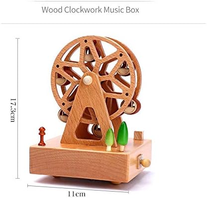 N/A קופסת מוזיקה עץ קופסאות קופסאות מוזיקליות בנות מלאכת שעון חינם מתנה ליום הולדת חרוטה אביזרים