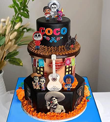 8 מארז קוקו עוגת טופר דמויות צעצועים, קריקטורה צילינדר הקאפקייקס איור צעצועי קוקו ספקי צד יום הולדת עוגת קישוט