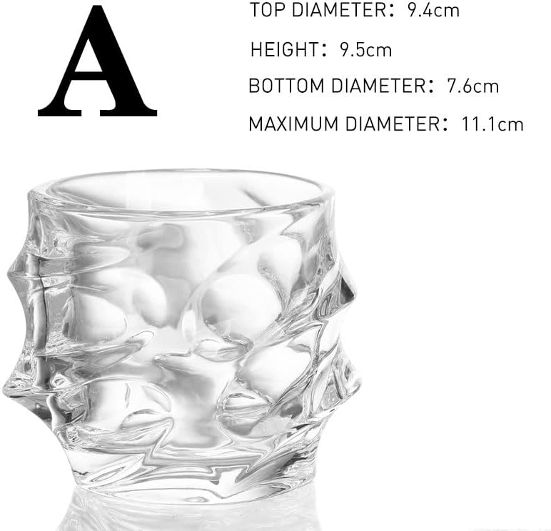 Kjhd 1 pcs 350 מל כוסות ויסקי כוסות סקוטש ייחודיות מדיח כלים ייחודי משקאות זכוכית בטוחים או בורבון