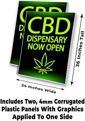 CBD Dispensary כעת פתח את Deluxe A-Frame Signicade, כולל 2 פאנלים נשלפים ועומדים